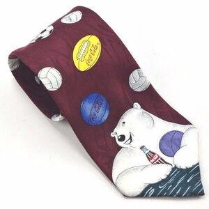 Coca Cola Polar Bear‎ Sports Balls Soccer Basketball Football Neck Tie NEW w/tag